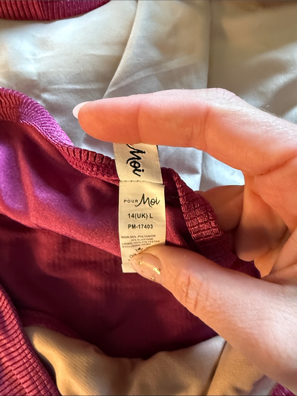 Pour Moi bikini set size large (14) bottoms and 36DD top in good used condition - Picture 3 of 9